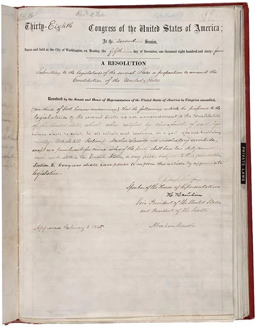 Thirteenth Amendment to the Constitution; National Archives.