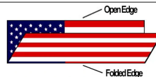 VA illustration of physical folding stage 1: The first lengthwise fold