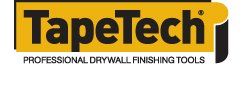 TapeTech logo: black text on yellow rectangle with tagline 