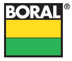 Boral logo: Bold white 